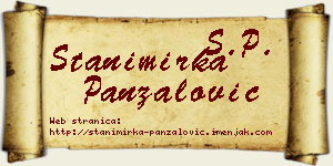 Stanimirka Panzalović vizit kartica